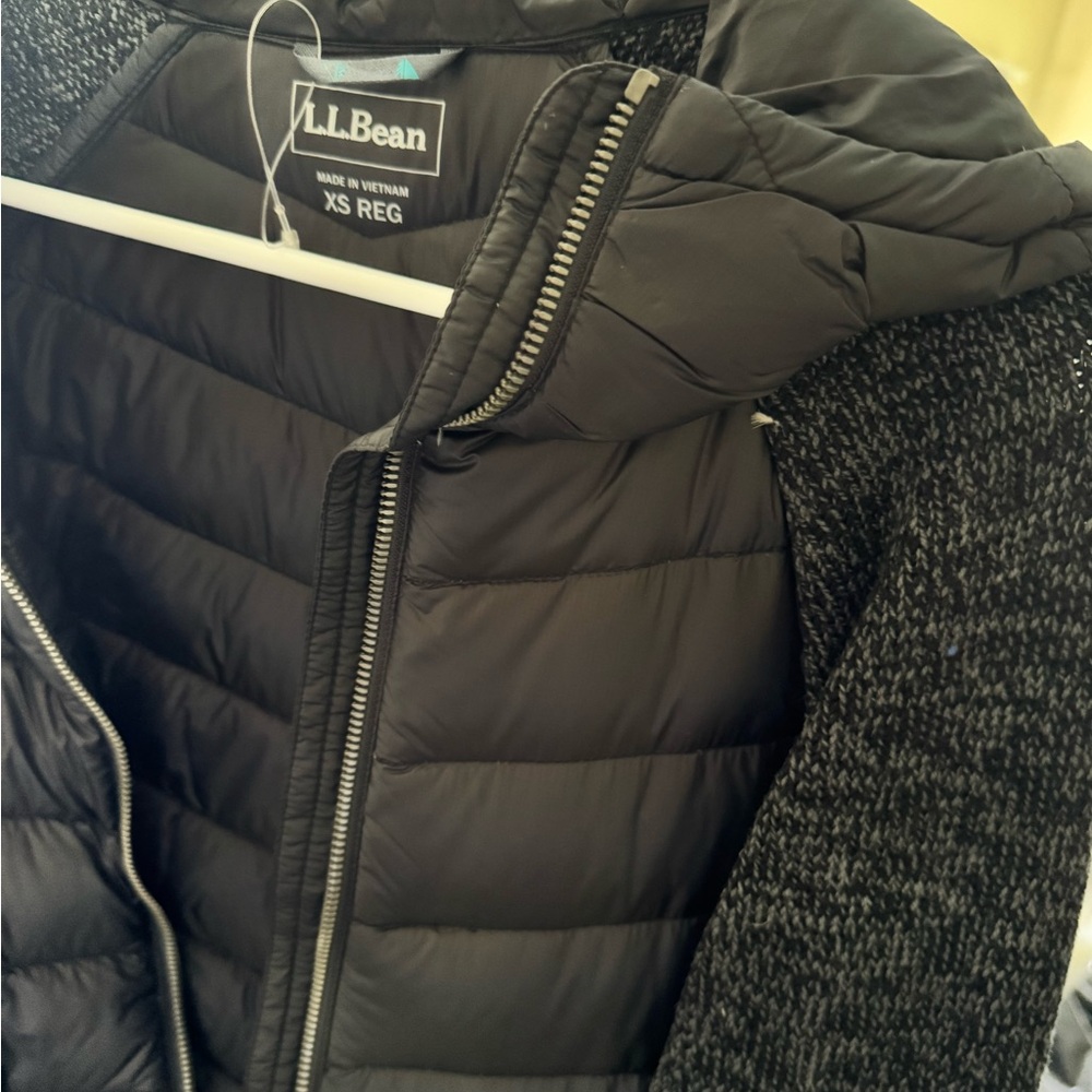 L.L. Bean Black and Gray Puffer Jacket